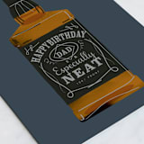 "whiskey neat" - Single Greeting Cards in Navy by Baumbirdy - Close-Up