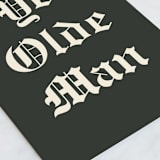 "Ye Olde" - Single Greeting Cards in Midnight by Baumbirdy - Close-Up