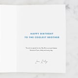 "Bro" - Single Greeting Cards in Sapphire by Tennie and Co. - Customizable Interior Example