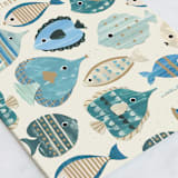 "Birthday Fish" - Single Greeting Cards in Sand by Sarah Knight - Close-Up