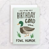 "Fowl Humor" - Single Greeting Cards in Mint by Everett Paper Goods - Front
