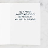 "Hot Dog" - Single Greeting Cards in Blue Spruce by Jenna Holcomb - Interior