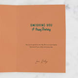 "Swishing You a Happy Birthday" - Single Greeting Cards in Jungle by Becky Nimoy - Customizable Interior Example