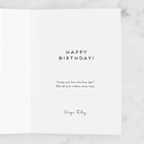 "Party Meow" - Single Greeting Cards in Baby Blue by Everett Paper Goods - Customizable Interior Example