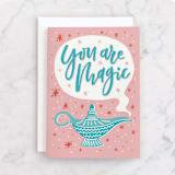 "You are Magic" - Single Greeting Cards in Pink by Stacy Kim - Front
