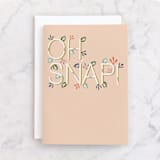 "Glowing Garden" - Single Greeting Cards in Peach by Lisa Samartino Design - Front