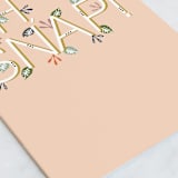"Glowing Garden" - Single Greeting Cards in Peach by Lisa Samartino Design - Close-Up