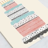 "Pastel Birthday Cake" - Single Greeting Cards in Blush by Noonday Design - Close-Up