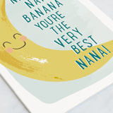 "nana nana banana" - Single Greeting Cards in Banana by Karidy Walker - Close-Up