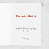 "Here for it" - Single Greeting Cards in Papaya by Lea Delaveris - Customizable Interior Example