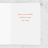 "Birth Month" - Single Greeting Cards in Poppy by Pixel and Hank - Interior