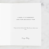 "Purrfect" - Single Greeting Cards in Ink by Kampai Designs - Customizable Interior Example