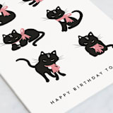 "Purrfect" - Single Greeting Cards in Ink by Kampai Designs - Close-Up