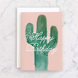 "Wild Cactus" - Single Greeting Cards in Pear by Baumbirdy - Front