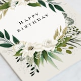 "Botanical Ring" - Single Greeting Cards in Ivory by Susan Moyal - Close-Up