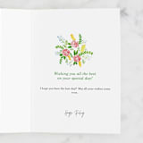 "Floral Birthday Card" - Single Greeting Cards in Sage by Yaling Hou Suzuki - Customizable Interior Example