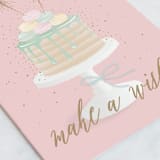 "Macaron Cake" - Single Greeting Cards in Blush by Ana Sharpe - Close-Up