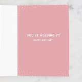 "Gift" - Single Greeting Cards in Blush by Oma N. Ramkhelawan - Interior