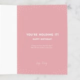 "Gift" - Single Greeting Cards in Blush by Oma N. Ramkhelawan - Customizable Interior Example