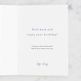"Chill AF" - Single Greeting Cards in Blush by Everett Paper Goods - Customizable Interior Example