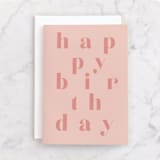 "chic birthday" - Single Greeting Cards in Blush by Angela Thompson - Front
