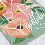 "birthday poppies" - Single Greeting Cards in Garden by Rebecca Durflinger - Close-Up