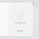 "Glitter Balloons" - Single Greeting Cards in Baby Pink by Angela Thompson - Customizable Interior Example