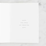 "Polka" - Single Greeting Cards in Slate by AK Graphics - Interior