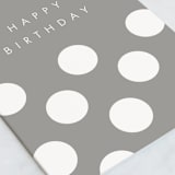 "Polka" - Single Greeting Cards in Slate by AK Graphics - Close-Up