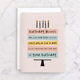 "Birthday Every Day" - Single Greeting Cards in Poppy by Zani van Zyl - Front