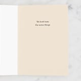 "Same Things" - Single Greeting Cards in Cream by Annie Clark - Interior