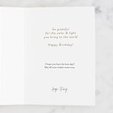 "Shades of Wonderful" - Single Greeting Cards in Rainbow by Kacey Kendrick Wagner - Customizable Interior Example