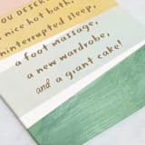 "you deserve the best" - Single Greeting Cards in Poppy by Sara Hicks Malone - Close-Up