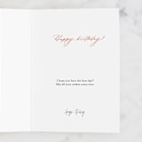 "Flowy" - Single Greeting Cards in Papaya by Shari Margolin - Customizable Interior Example
