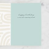 "Mod Friend" - Single Greeting Cards in Emerald by Oma N. Ramkhelawan - Interior
