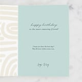 "Mod Friend" - Single Greeting Cards in Emerald by Oma N. Ramkhelawan - Customizable Interior Example