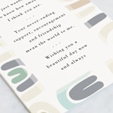 "Mod Friend" - Single Greeting Cards in Emerald by Oma N. Ramkhelawan - Close-Up