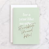 "Celebrate" - Single Greeting Cards in Mint by Sara Hicks Malone - Front