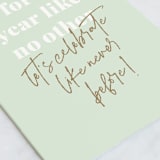 "Celebrate" - Single Greeting Cards in Mint by Sara Hicks Malone - Close-Up