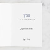 "You" - Single Greeting Cards in Berry by Olivia Goree - Customizable Interior Example