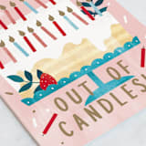 "We've run out of candles!" - Single Greeting Cards in Peach by Cindy Chu - Close-Up