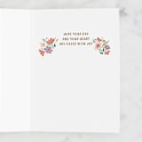 "Floral Balloons" - Single Greeting Cards in Baby Blue by Paper Sun Studio - Interior