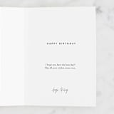 "Tickled Pink" - Single Greeting Cards in Rose by Nicoletta Savod - Customizable Interior Example
