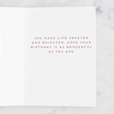 "Cupcake Wishes" - Single Greeting Cards in Rose by Everett Paper Goods - Interior