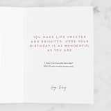 "Cupcake Wishes" - Single Greeting Cards in Rose by Everett Paper Goods - Customizable Interior Example