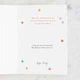 "Colorful Confetti" - Single Greeting Cards in Tangerine by Michelle Taylor - Customizable Interior Example