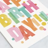 "Colorful Confetti" - Single Greeting Cards in Tangerine by Michelle Taylor - Close-Up