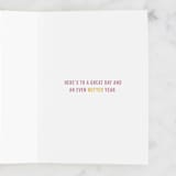 "A Birthday Toast" - Single Greeting Cards in Rose by Laura Bercovich - Interior