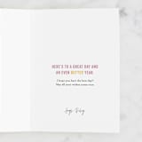 "A Birthday Toast" - Single Greeting Cards in Rose by Laura Bercovich - Customizable Interior Example
