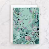 "Sweetest Mom" - Single Greeting Cards in Ocean by Lucrecia Caporale - Front